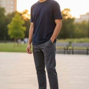 J.CREW Tech Straight Flat Front Solid Gray Men's Casual Pants Size 30 X 30